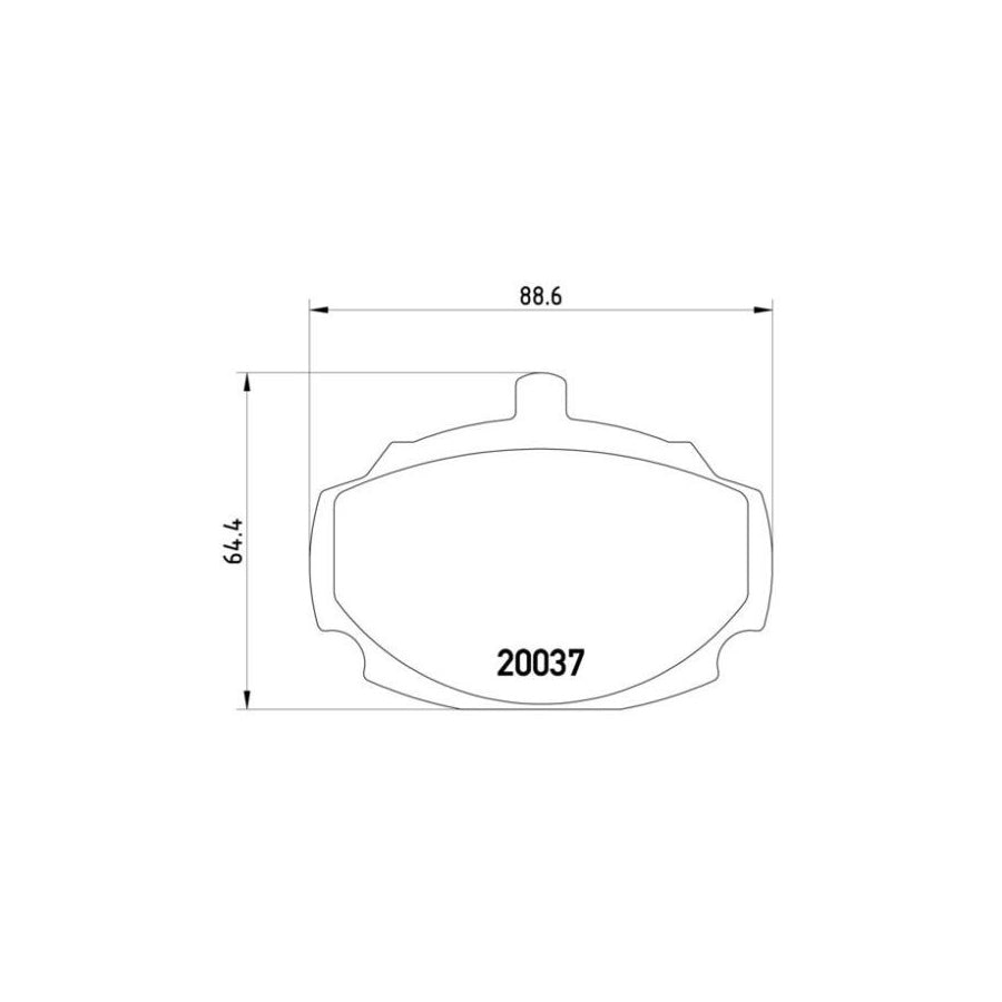 Brembo P 52 001 Brake Pad Set For Mg Mgb Excl Wear Warning Contact