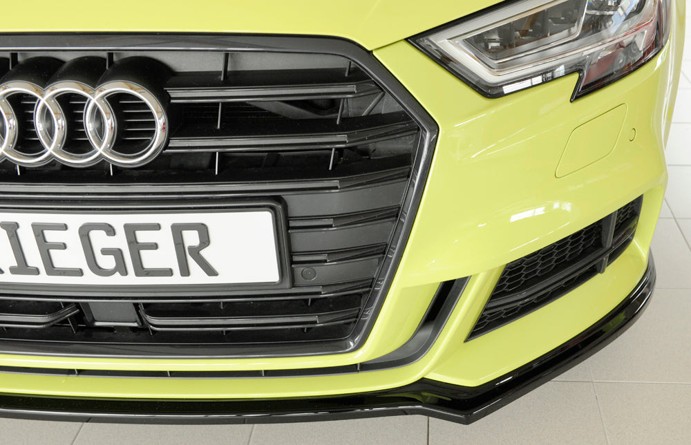 Rieger 00088169 Audi 8V Front Splitter (A3 & S3) - Glossy Black
