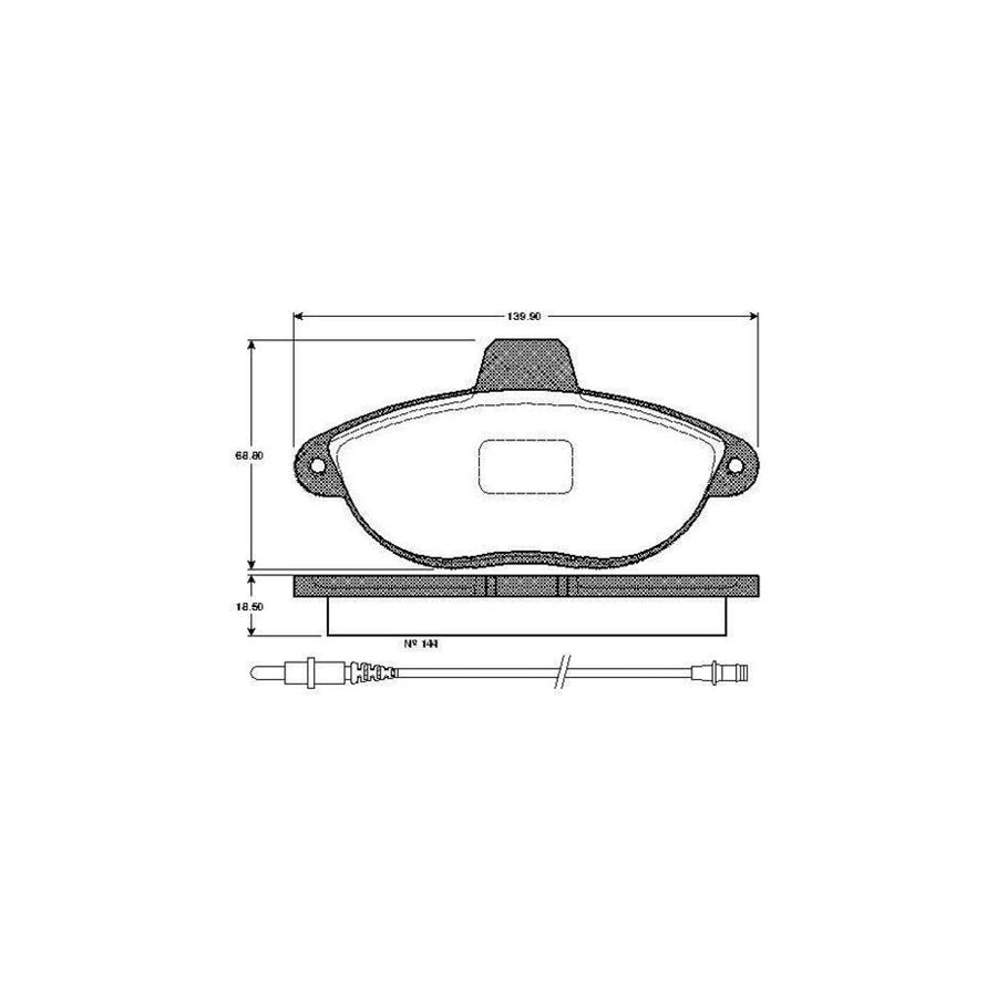 Bosch 0986Tb2295 Brake Pad Set Incl Wear Warning Contact