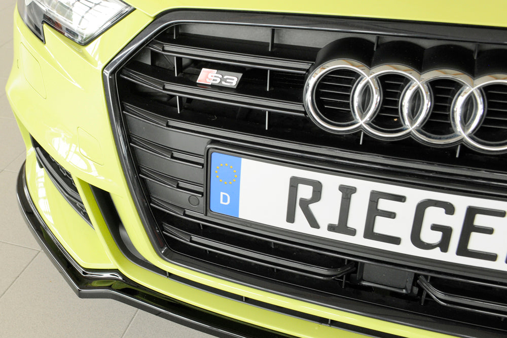 Rieger 00088169 Audi 8V Front Splitter (A3 & S3) - Glossy Black