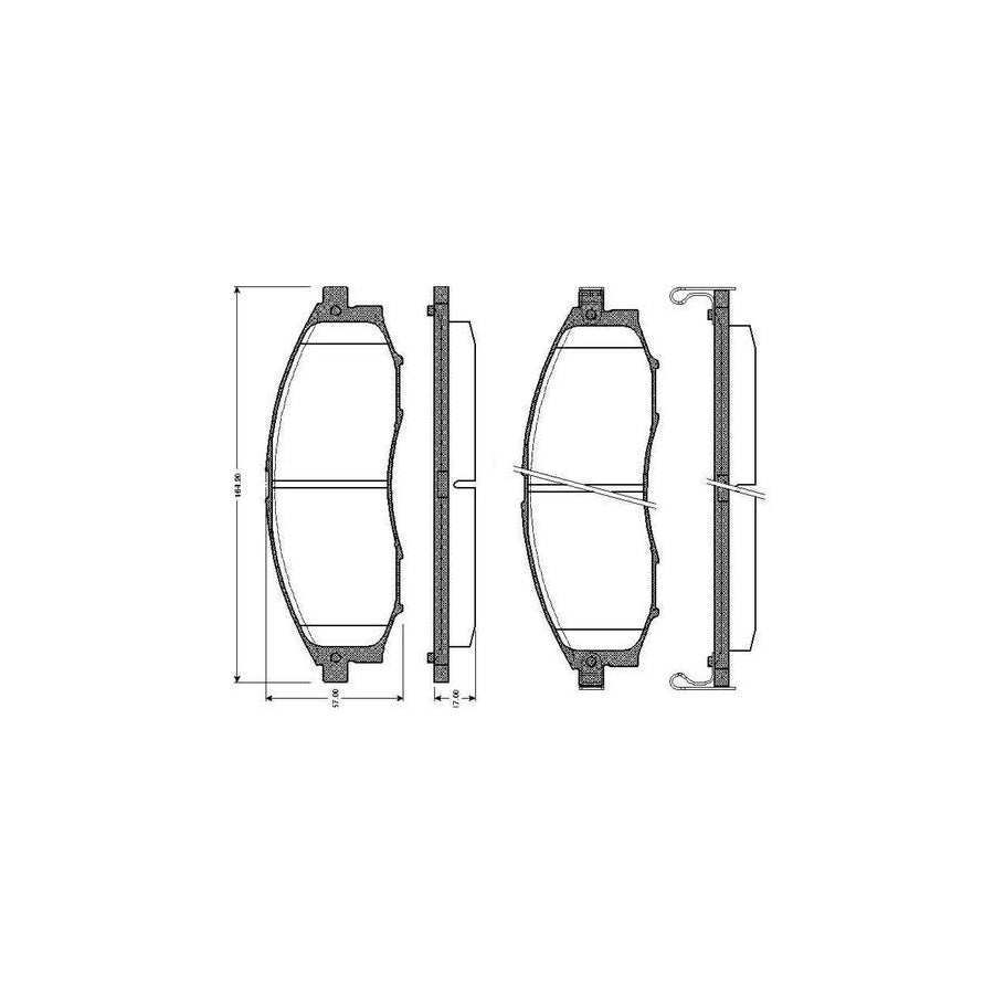 Bosch 0986Tb2805 Brake Pad Set Excl Wear Warning Contact With Accessories