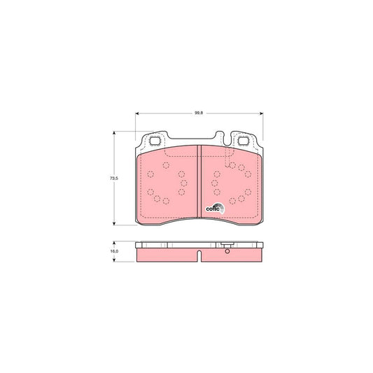 TRW Cotec Gdb1318 Brake Pad Set Suitable For Mercedes Benz E Class Prepared For Wear Indicator