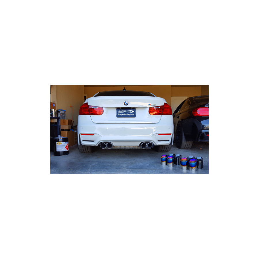 BMS BMW S55 FM 3.75" Set of 4 Slip-On Exhaust Tips (M3 & M4)