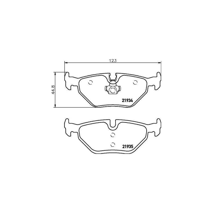 Hella 8DB 355 008 761 Brake Pad Set Prepared For Wear Indicator