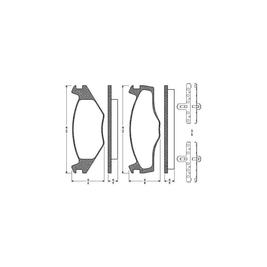 Bosch 0986Tb2089 Brake Pad Set Excl Wear Warning Contact With Accessories