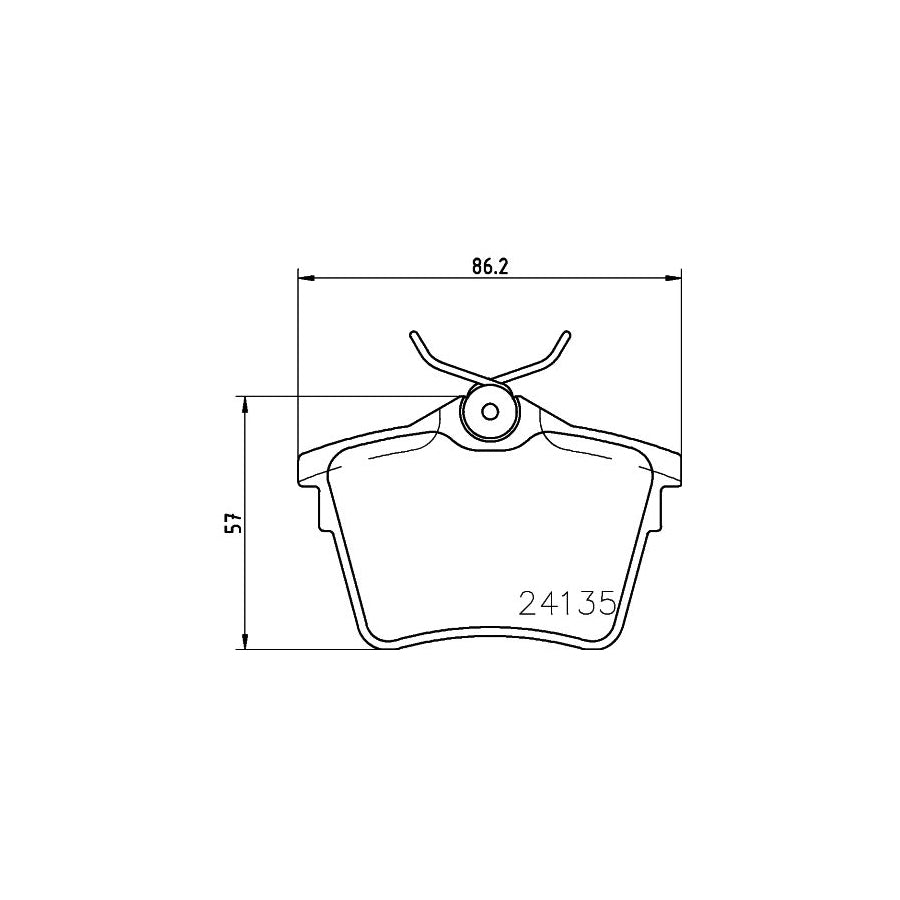 Hella 8DB 355 011 501 Brake Pad Set Not Prepared For Wear Indicator With Accessories
