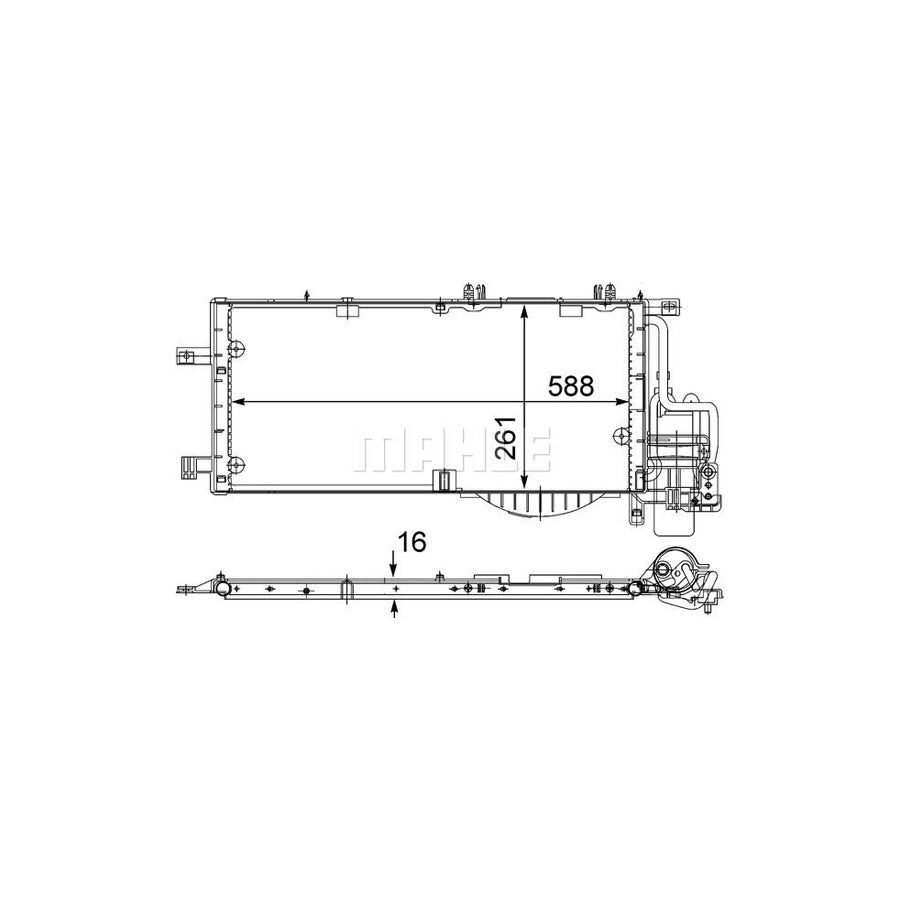 MAHLE ORIGINAL AC 336 000S Air conditioning condenser with dryer