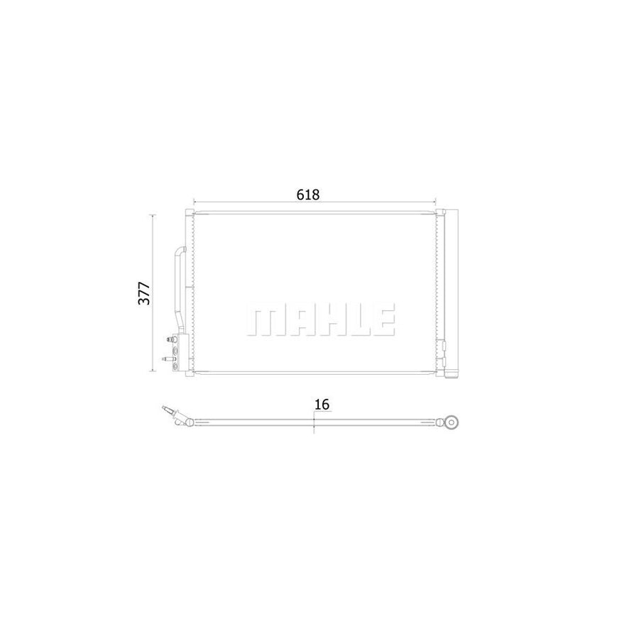 MAHLE ORIGINAL AC 955 000S Air conditioning condenser with dryer