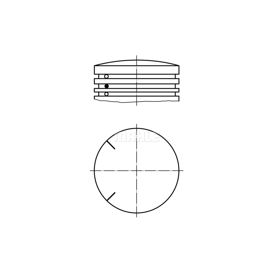 MAHLE ORIGINAL 535 PI 00100 003 Piston for TRABANT P 601 73,5 mm, without cooling duct