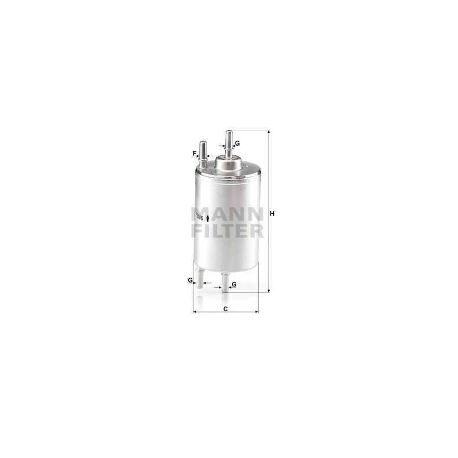 MANN-FILTER WK 720/6 Fuel filter In-Line Filter
