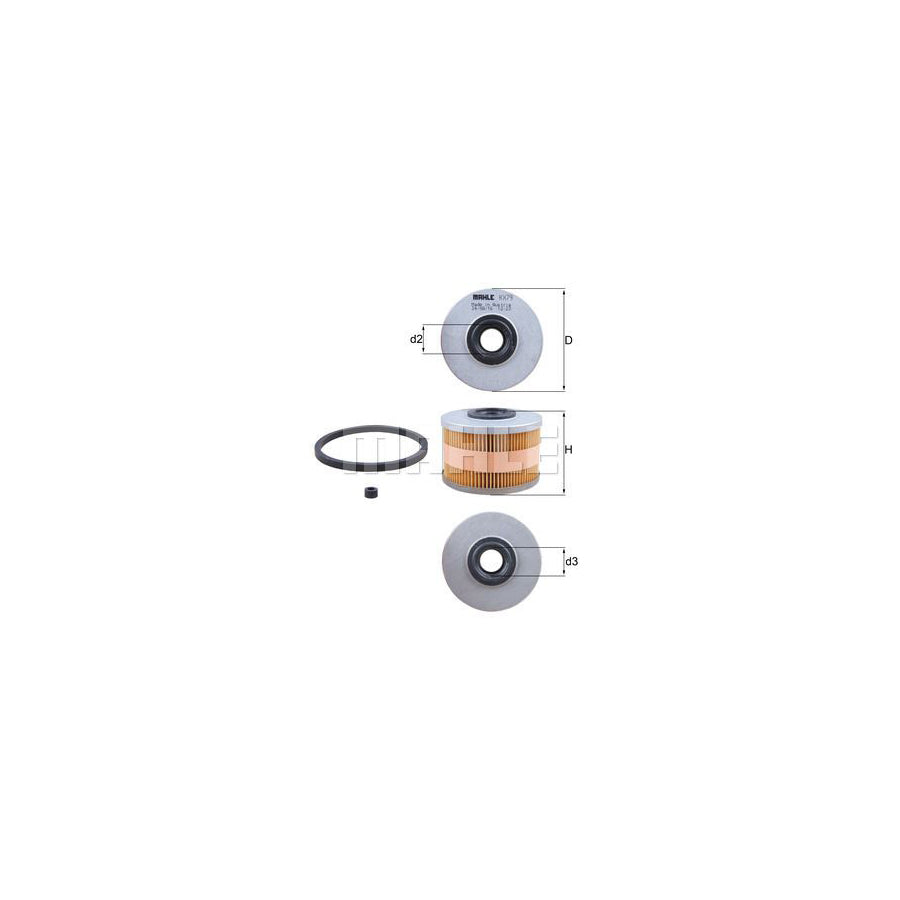 MAHLE ORIGINAL KX 79D Fuel filter Filter Insert