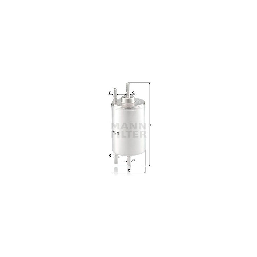 MANN-FILTER WK 720/5 Fuel filter for AUDI A4 In-Line Filter