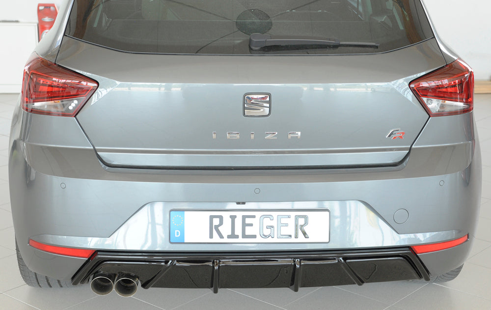 Rieger 00088168 SEAT KJ Rear Diffuser for Sport Tailpipe Left (Ibiza FR & Ibiza) - Glossy Black