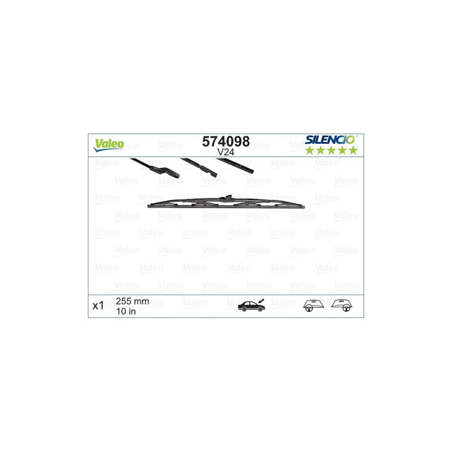 Valeo 574098 Wiper Blade For Citro?? 2Cv Saloon | Duco Car Parts UK Car Parts