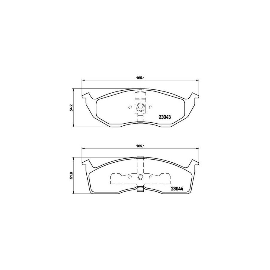 Brembo P 11 008 Brake Pad Set Excl Wear Warning Contact