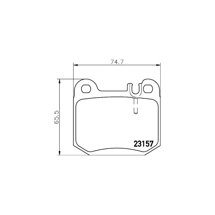 Hella 8DB 355 008 831 Brake Pad Set Prepared For Wear Indicator
