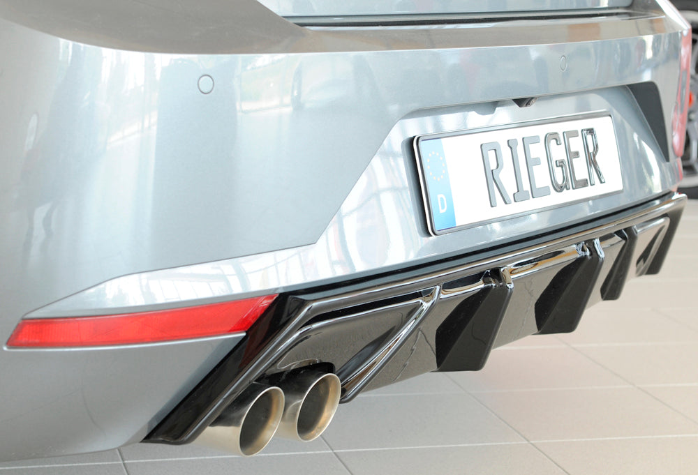Rieger 00088168 SEAT KJ Rear Diffuser for Sport Tailpipe Left (Ibiza FR & Ibiza) - Glossy Black