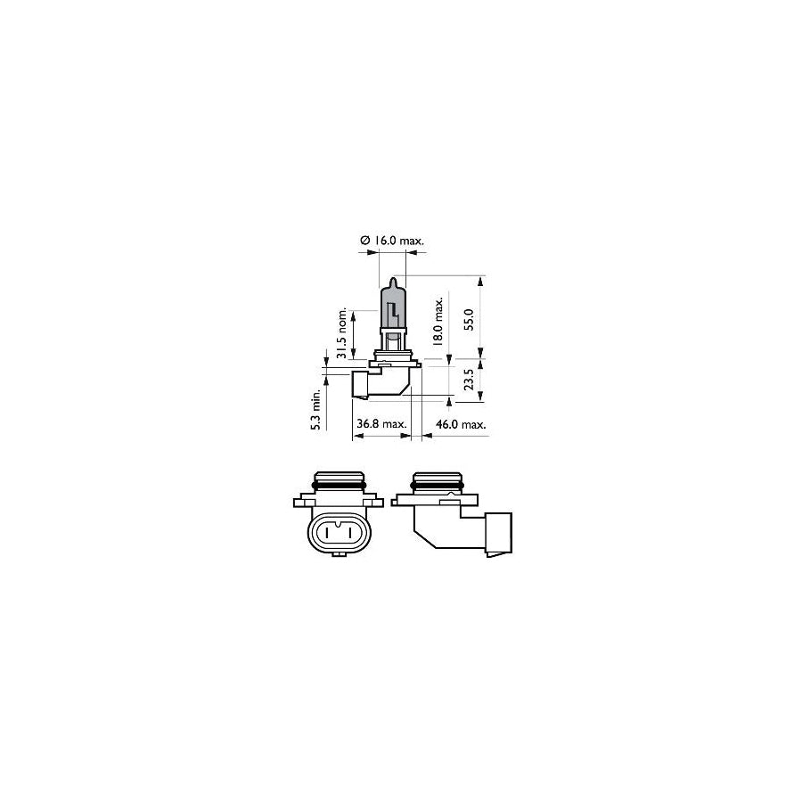 PHILIPS 9006WVUB1 Bulb, spotlight HB4 12V 51W P22d Halogen
