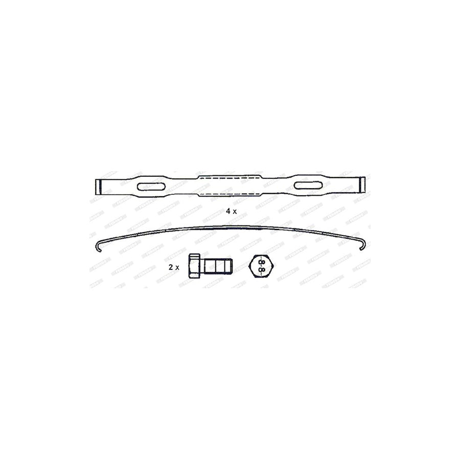 Ferodo Premier Fcv1989Bfe Brake Pad Set Prepared For Wear Indicator With Accessories