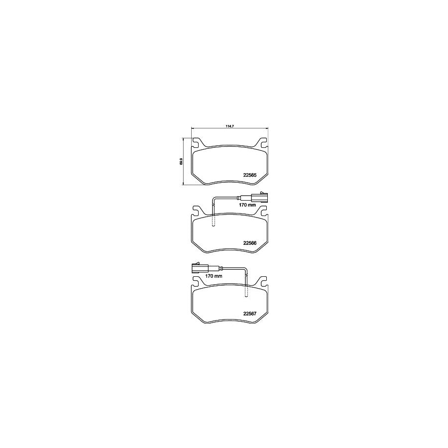 Hella 8DB 355 039 031 Brake Pad Set Incl Wear Warning Contact With Accessories
