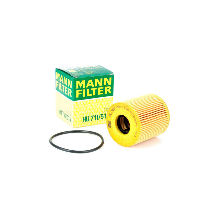 MANN-FILTER HU 711/51 x Oil Filter with seal, Filter Insert