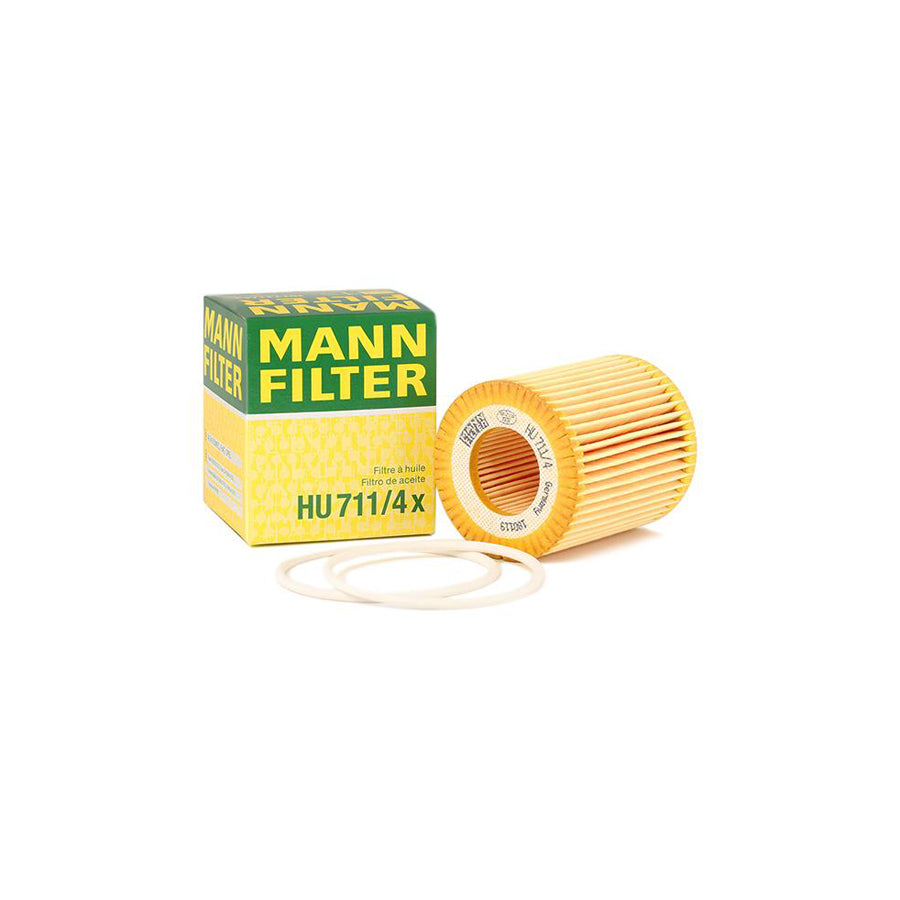 MANN-FILTER HU 711/4 x Oil Filter with seal, Filter Insert