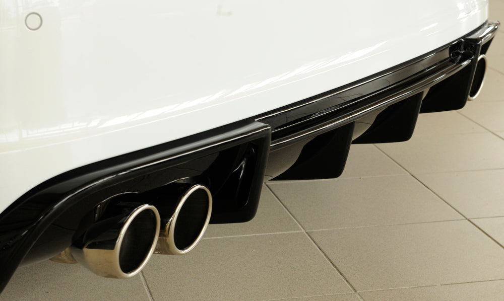 Rieger 00088172 Audi 8V S3 Rear Diffuser for Original Twin Tailpipe Left & Right - Glossy Black