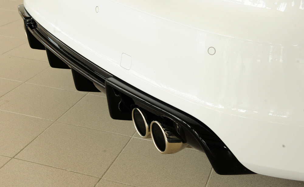 Rieger 00088172 Audi 8V S3 Rear Diffuser for Original Twin Tailpipe Left & Right - Glossy Black