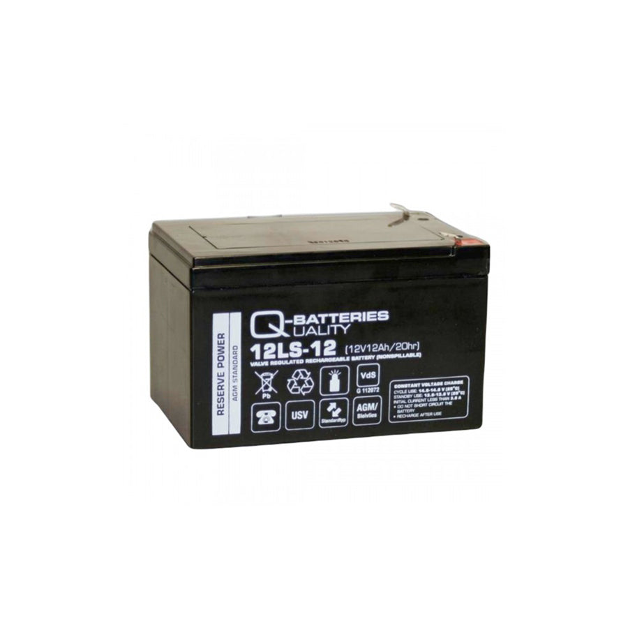 Q-Batteries 12LS12 F1 12V 12Ah lead fleece battery / AGM VRLA with VdS