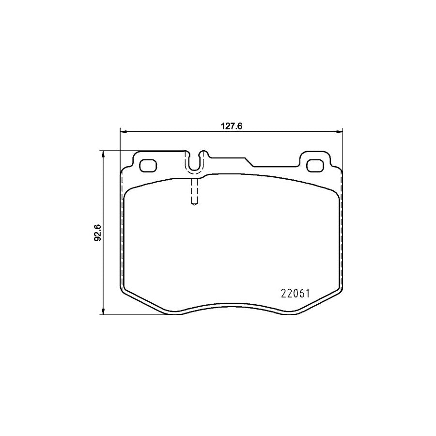 Hella 8DB 355 021 671 Brake Pad Set Prepared For Wear Indicator