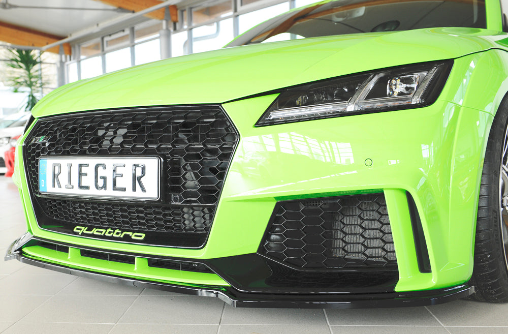 Rieger 00088174 Audi 8J1-FV 8S TTRS Front Splitter - Glossy Black
