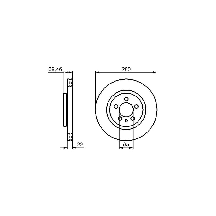 BOSCH 0 986 479 156 Brake Disc for VW Passat B3 B4 Estate 3A5 35i Vented Oiled