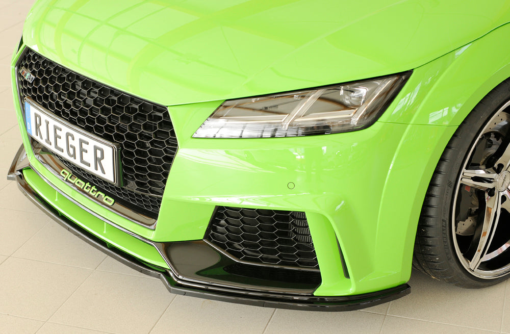 Rieger 00088174 Audi 8J1-FV 8S TTRS Front Splitter - Glossy Black