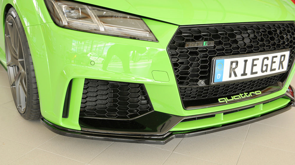 Rieger 00088174 Audi 8J1-FV 8S TTRS Front Splitter - Glossy Black