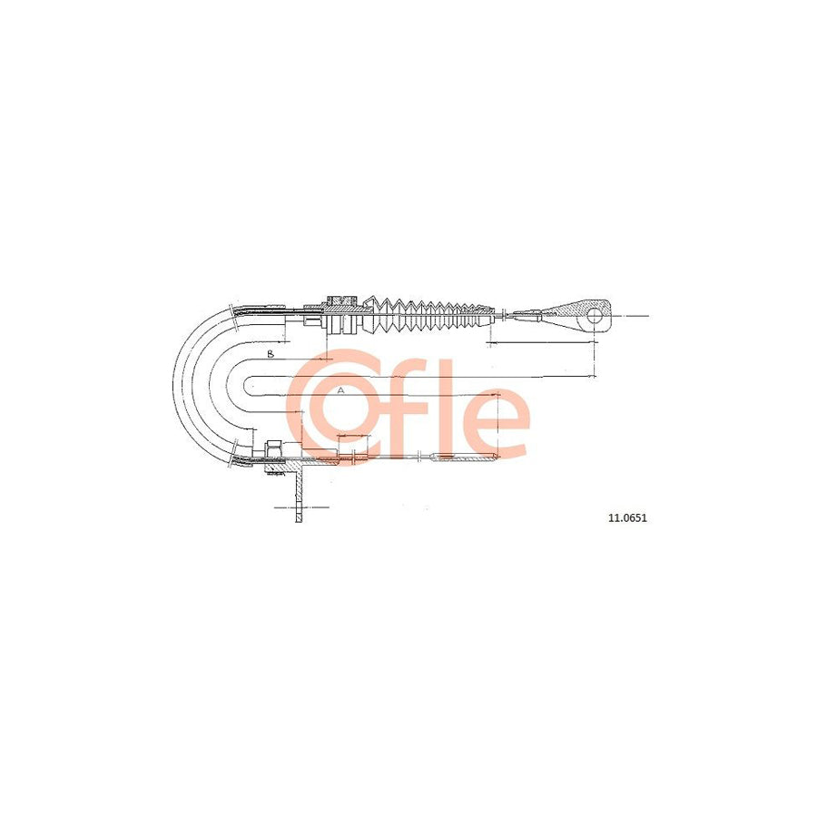 COFLE 11.0651 Throttle Cable for VW TRANSPORTER | Duco Car Parts UK Car Parts