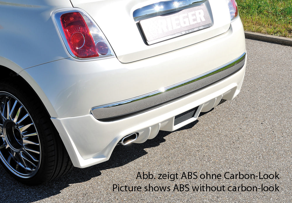 Rieger 00099162 Fiat 500 (312) Rear Diffuser for Tailpipe Left - Carbon-Look