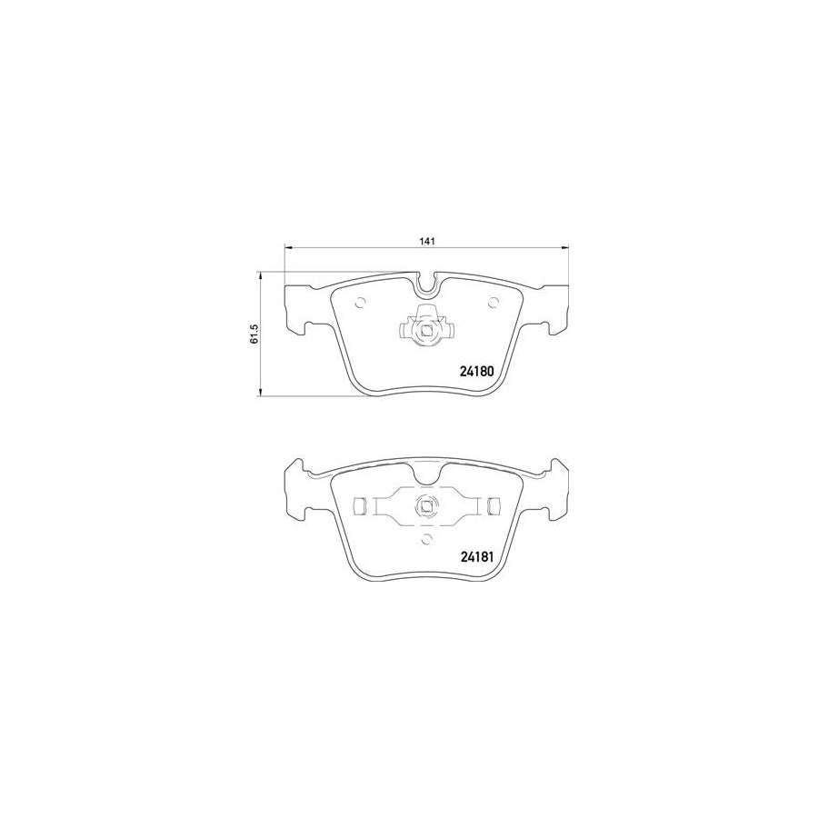 Brembo P 50 116 Brake Pad Set Prepared For Wear Indicator