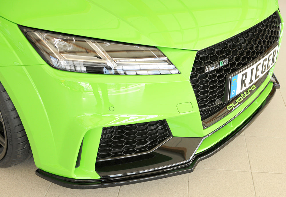 Rieger 00088174 Audi 8J1-FV 8S TTRS Front Splitter - Glossy Black