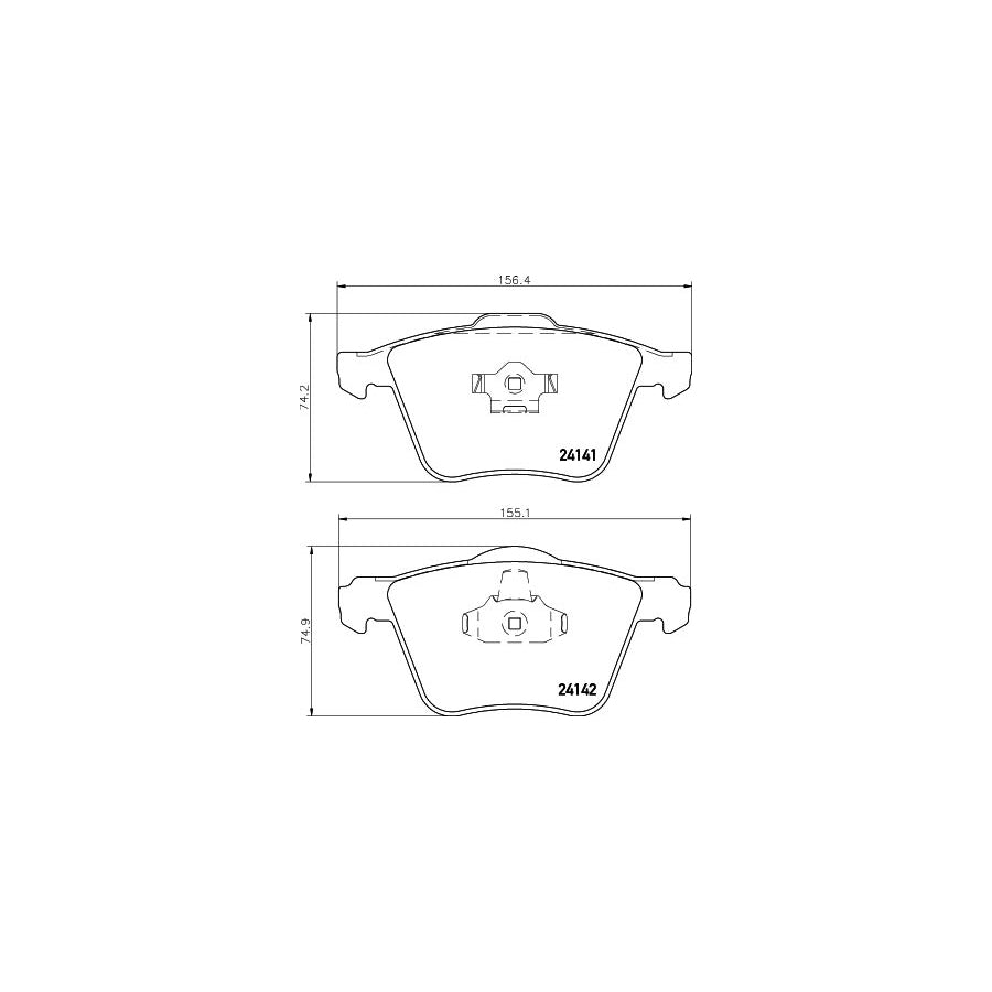 Hella 8DB 355 011 721 Brake Pad Set For Volvo Xc90 I C 275 Not Prepared For Wear Indicator