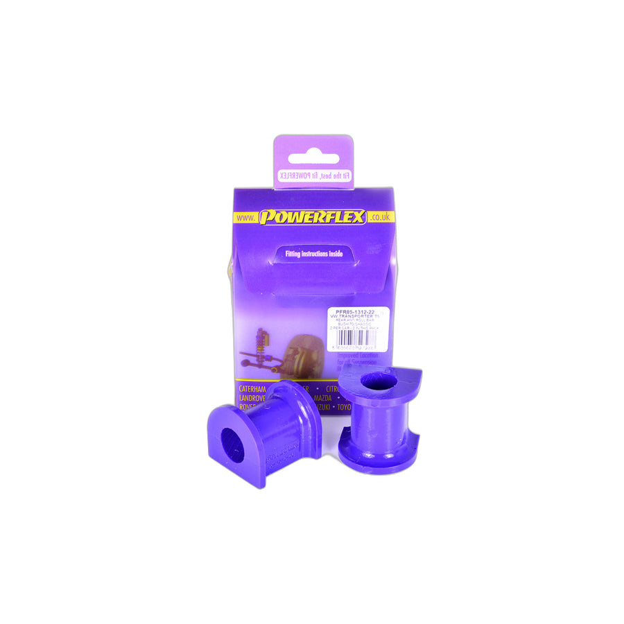 Powerflex PFR85-1312-22 VW Rear Anti Roll Bar Bush To Chassis 22mm (Inc. T6 & T5 Transporter) | Duco Car Parts UK Car Parts