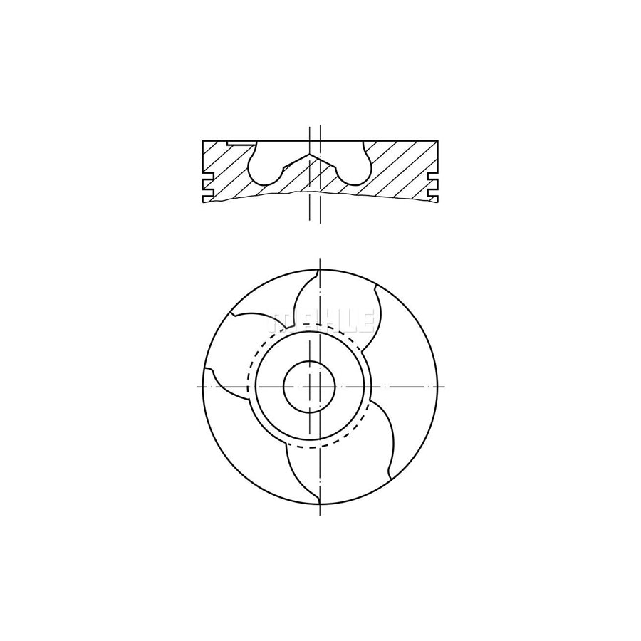 MAHLE ORIGINAL 151 12 00 Piston for VW LT 93,00 mm, with piston ring carrier, without cooling duct