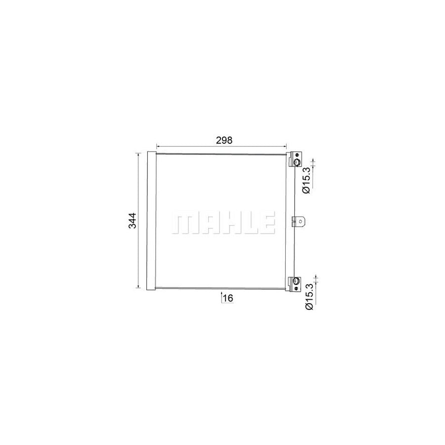 MAHLE ORIGINAL AC 948 000S Air conditioning condenser without dryer
