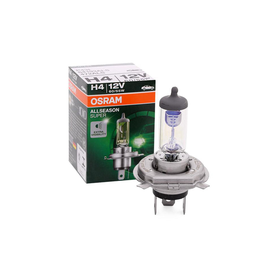 OSRAM ALL SEASON SUPER 64193ALS Bulb, spotlight H4 12V 60/55W P43t 3000K Halogen
