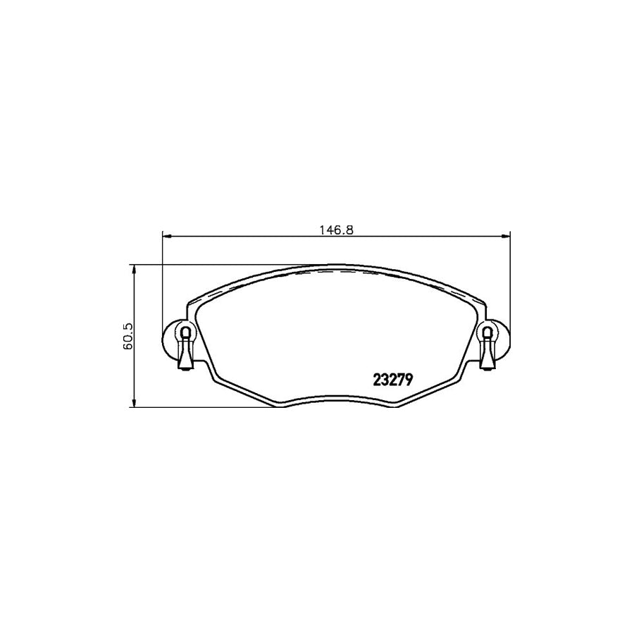 Hella 8DB 355 009 071 Brake Pad Set Not Prepared For Wear Indicator With Brake Caliper Screws