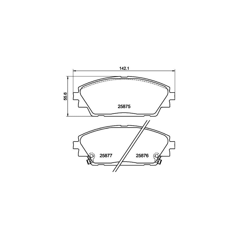 Hella 8DB 355 021 421 Brake Pad Set With Acoustic Wear Warning