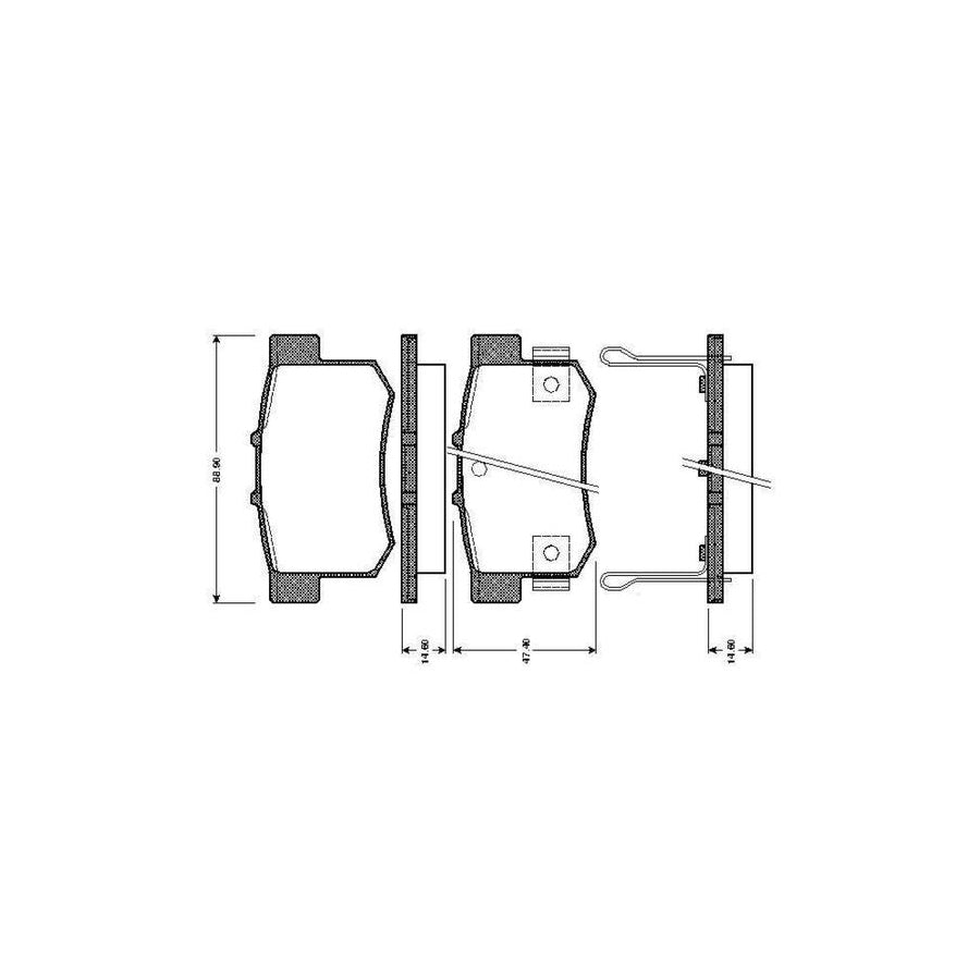 Bosch 0986Tb2179 Brake Pad Set Excl Wear Warning Contact With Accessories