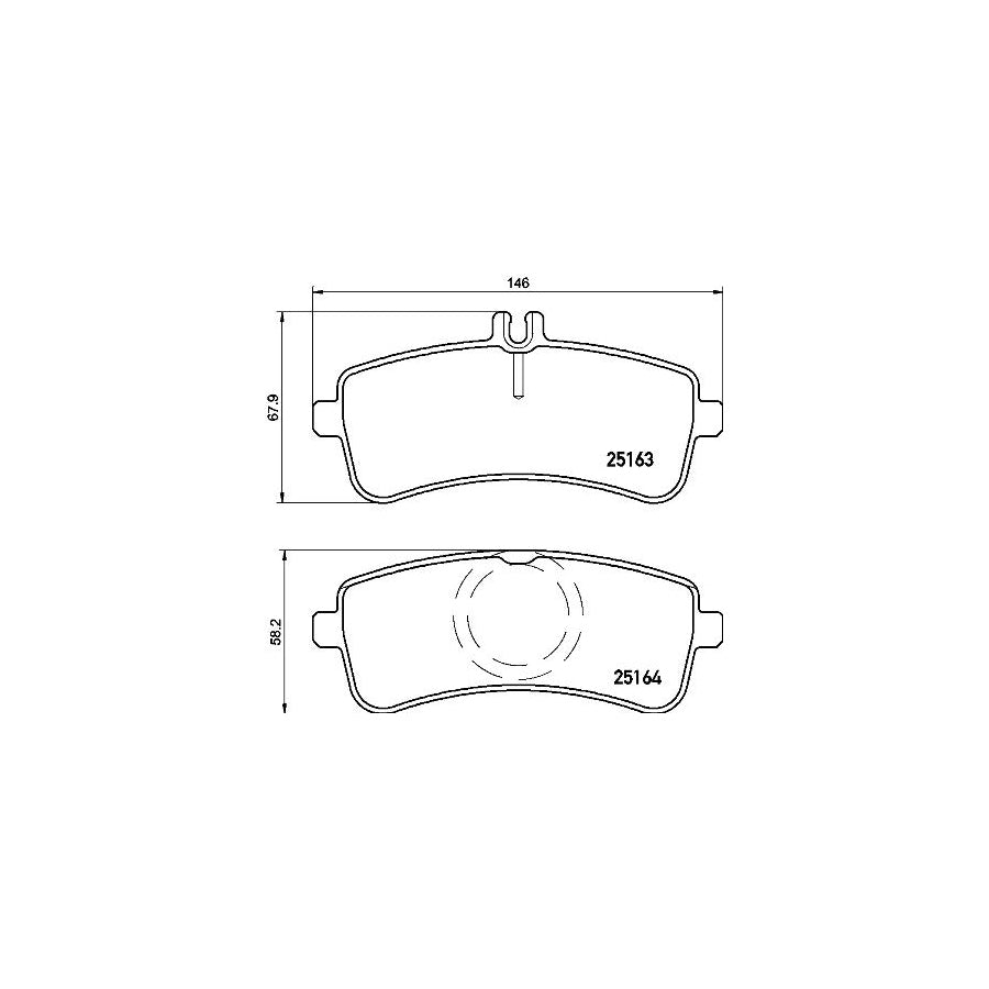Brembo P 50 125 Brake Pad Set Prepared For Wear Indicator With Brake Caliper Screws