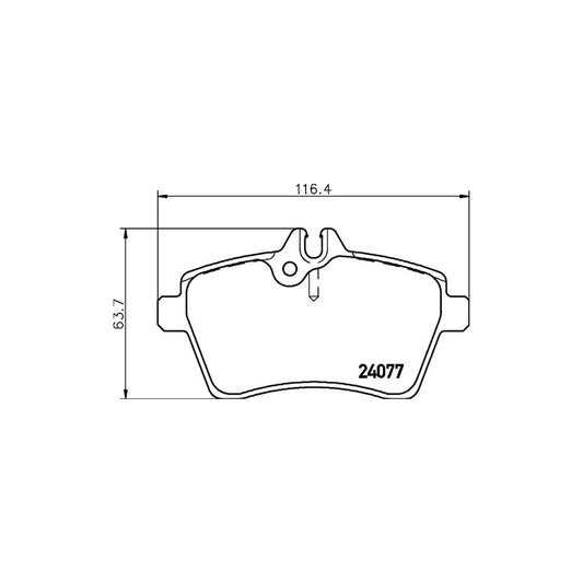 Hella 8DB 355 011 371 Brake Pad Set Suitable For Mercedes Benz A Class W169 Prepared For Wear Indicator With Brake Caliper Screws With Accessories