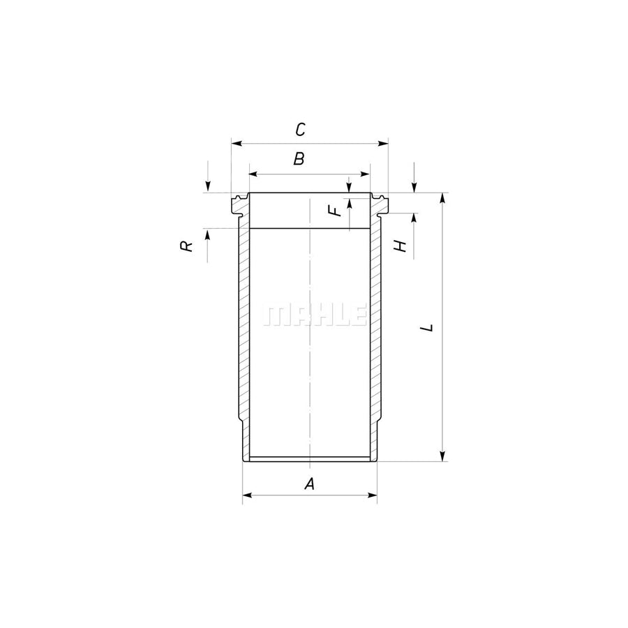 MAHLE ORIGINAL 014 WV 04 00 Cylinder Sleeve for FORD TRANSIT 93,66mm