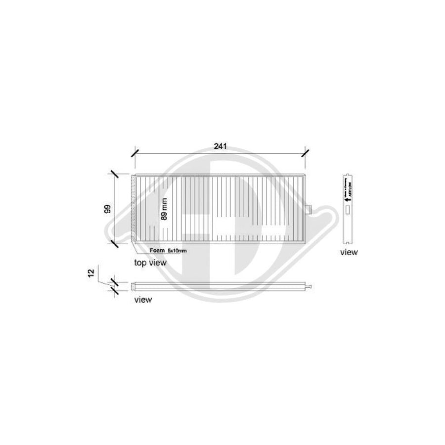 Diederichs Dci0217S Pollen Filter | Duco Car Parts UK Car Parts